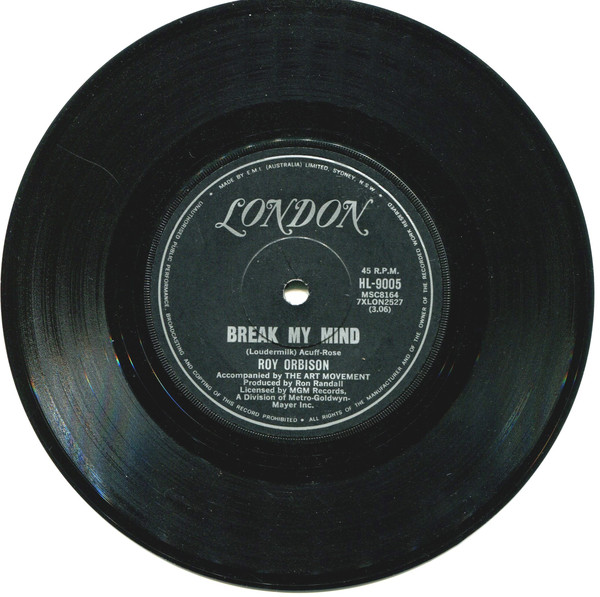 Accords et paroles Break My Mind Roy Orbison