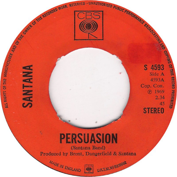 Accords et paroles Persuasion Santana