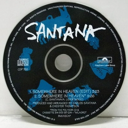 Accords et paroles Somewhere In Heaven Santana