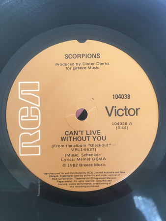 Accords et paroles Can't Live Without You Scorpions