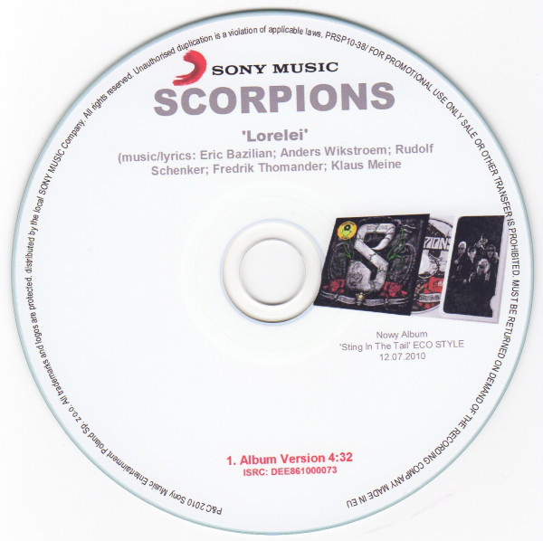 Accords et paroles Lorelei Scorpions