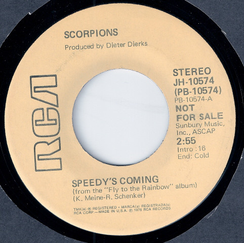 Accords et paroles Speedys Coming Scorpions