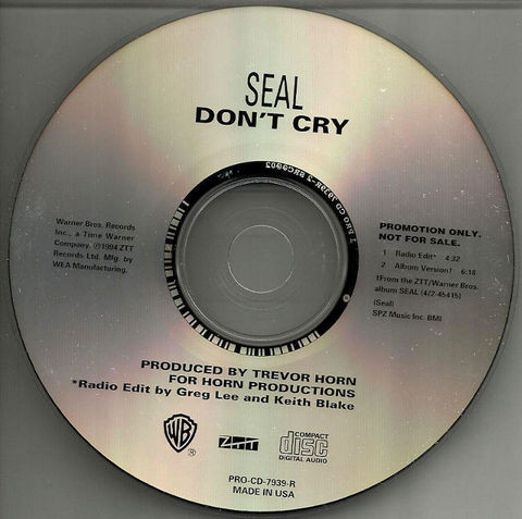 Accords et paroles Don't Cry Seal