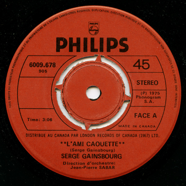 Accords et paroles Lami Caouette Serge Gainsbourg