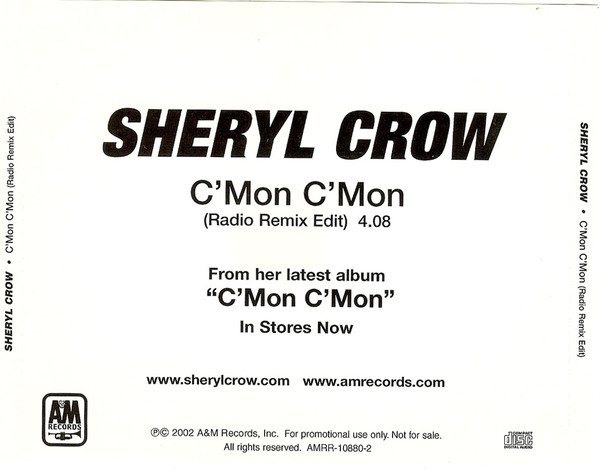 Accords et paroles C'mon, C'mon Sheryl Crow