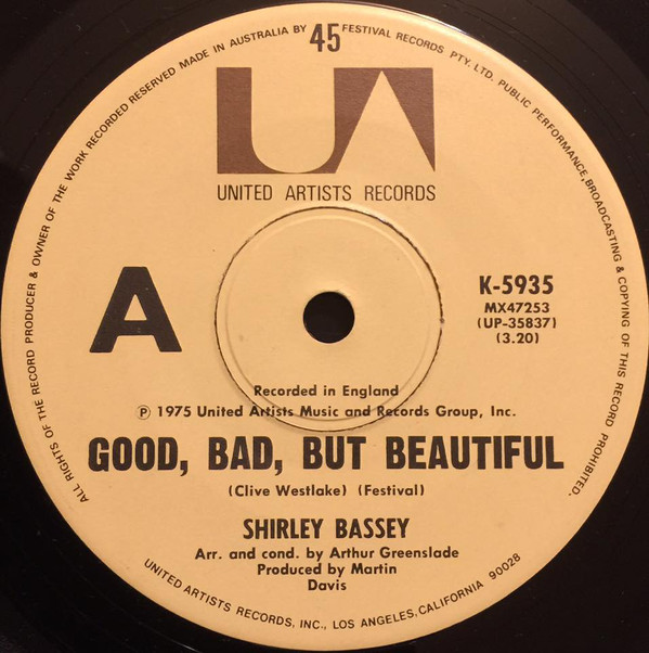 Accords et paroles Without You Shirley Bassey
