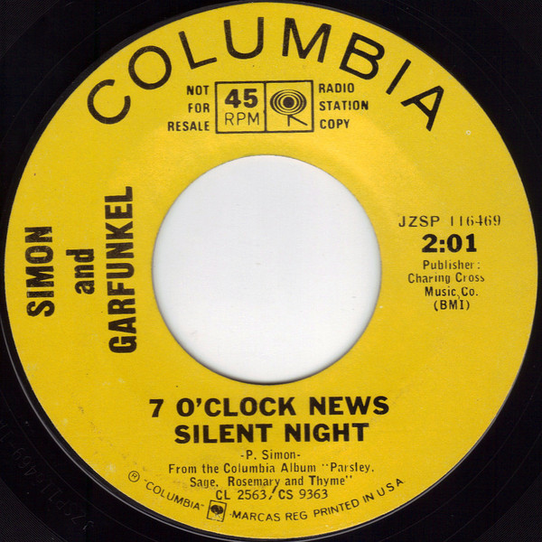 Accords et paroles 7 Oclock News Silent Night Simon & Garfunkel