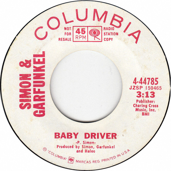 Accords et paroles Baby Driver Simon & Garfunkel