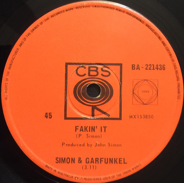 Accords et paroles Fakin It Simon & Garfunkel