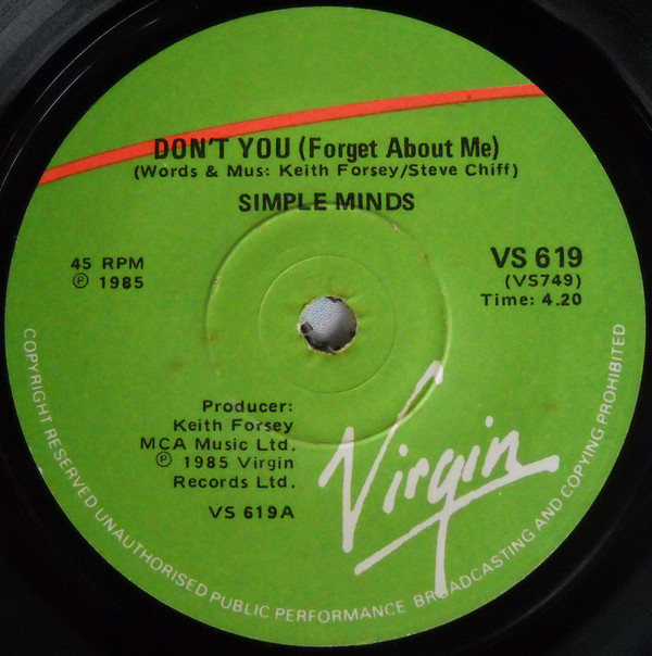 Accords et paroles Don't You Forget About Me Simple Minds