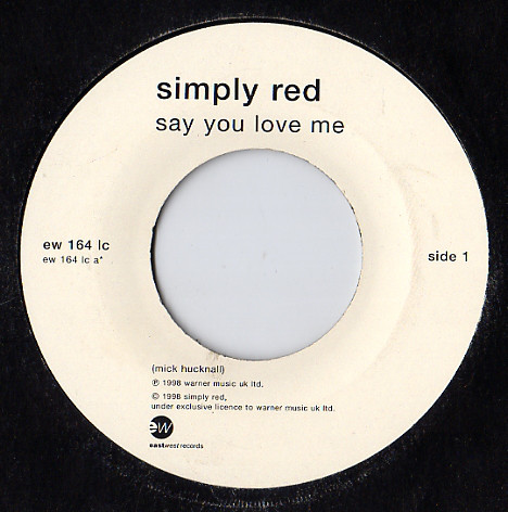 Accords et paroles Say You Love Me Simply Red