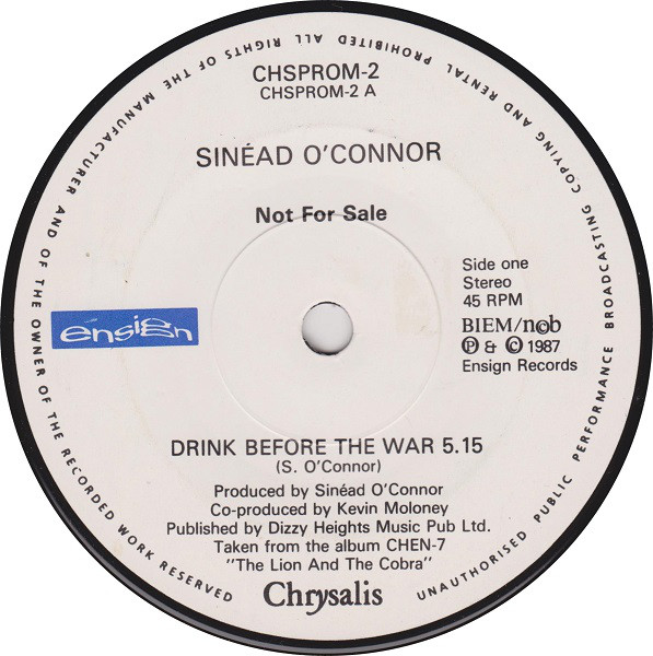 Accords et paroles Drink before the war Sinead O'Connor