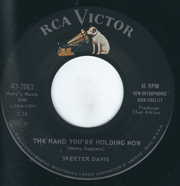 Accords et paroles The Hand Youre Holding Now Skeeter Davis