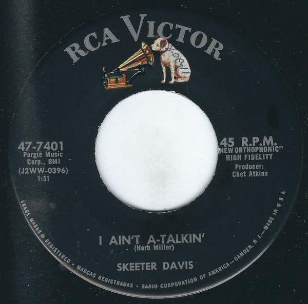 Accords et paroles I Aint A-Talkin Skeeter Davis