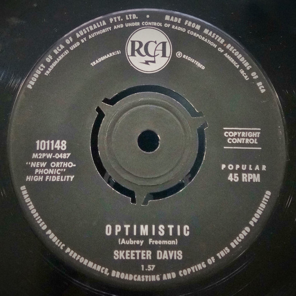Accords et paroles Optimistic Skeeter Davis