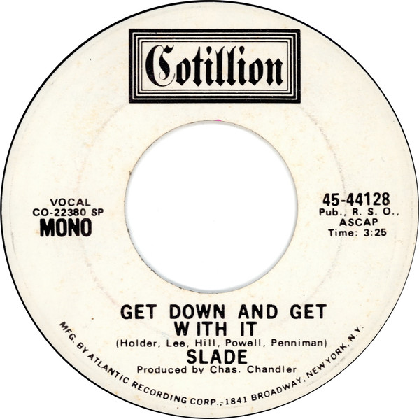 Accords et paroles Get Down And Get With It Slade