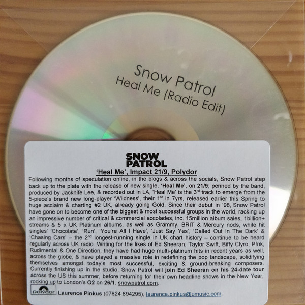 Accords et paroles Heal Me Snow Patrol