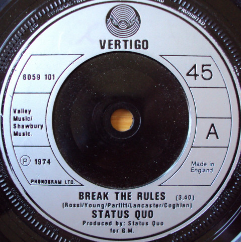 Accords et paroles Break The Rules Status Quo