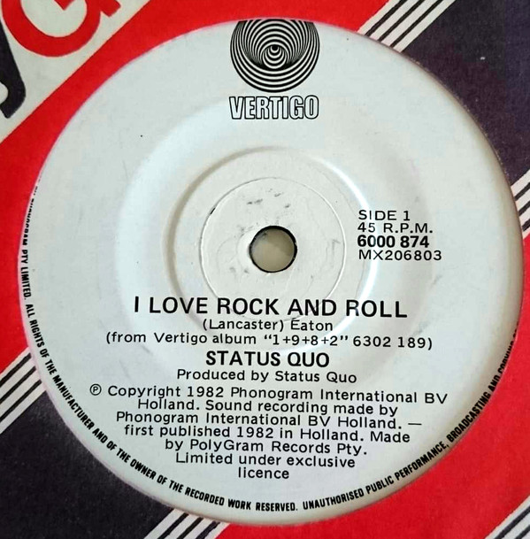 Accords et paroles I Love Rock And Roll Status Quo