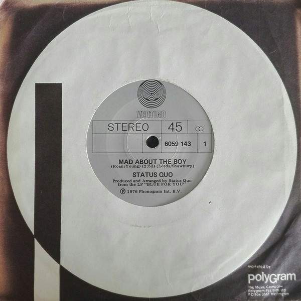 Accords et paroles Mad About The Boy Status Quo