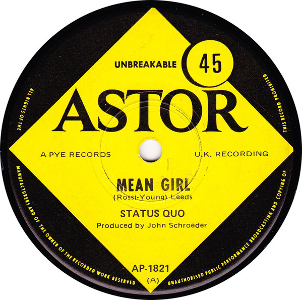 Accords et paroles Mean Girl Status Quo
