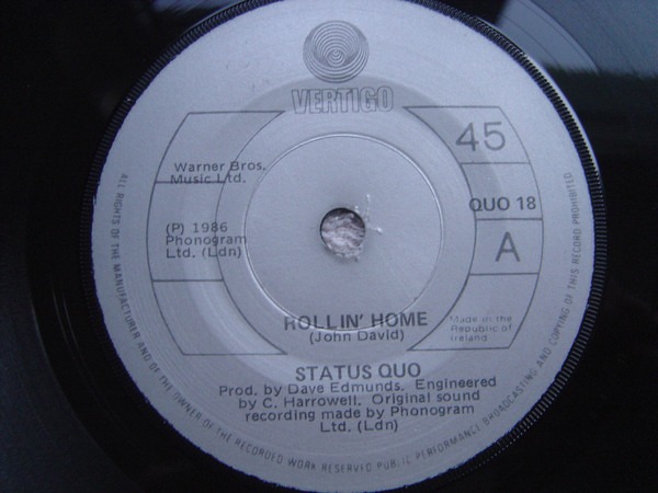 Accords et paroles Rollin Home Status Quo