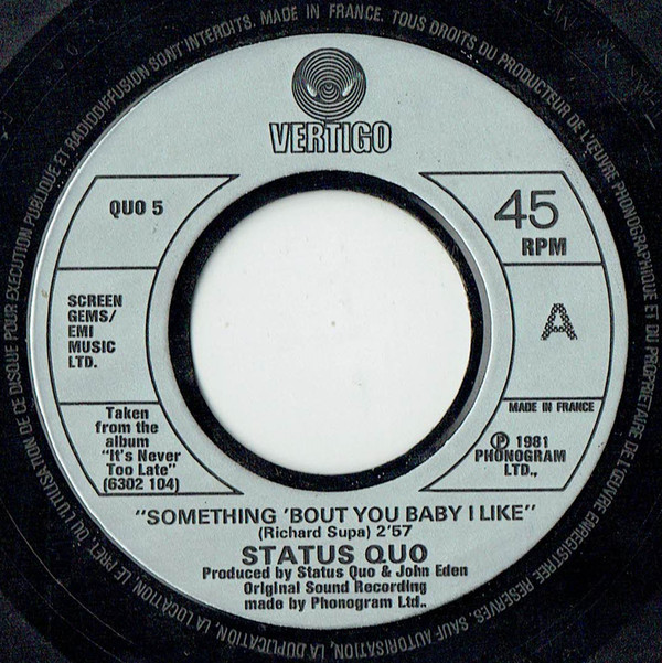 Accords et paroles Something Bout You Baby I Like Status Quo