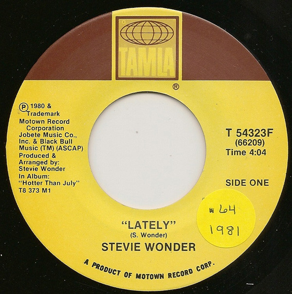 Accords et paroles Lately Stevie Wonder