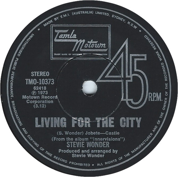Accords et paroles Living For The City Stevie Wonder