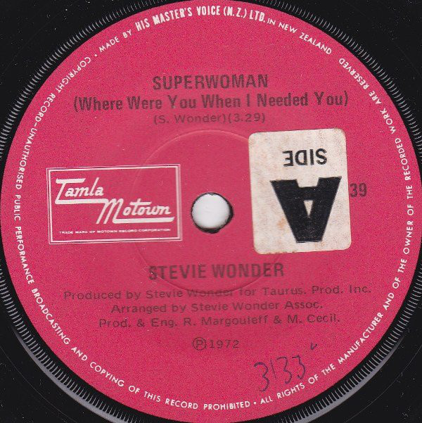Accords et paroles Superwoman Where Were You When I Needed You Stevie Wonder