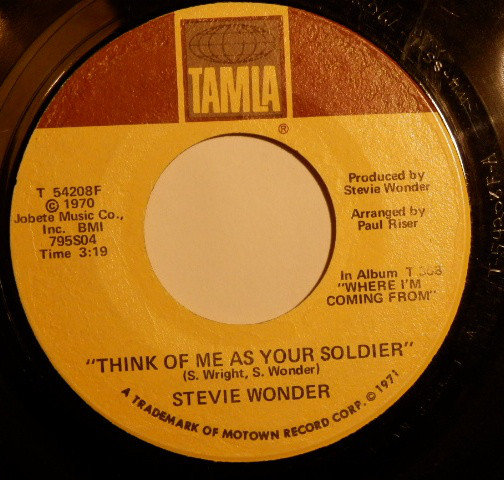 Accords et paroles Think Of Me As Your Soldier Stevie Wonder