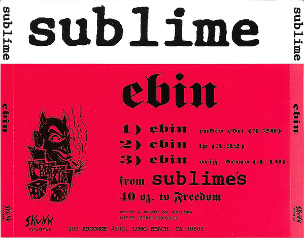 Accords et paroles Ebin Sublime