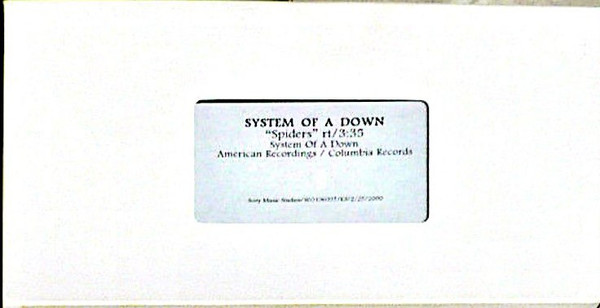 Accords et paroles Spiders System Of A Down