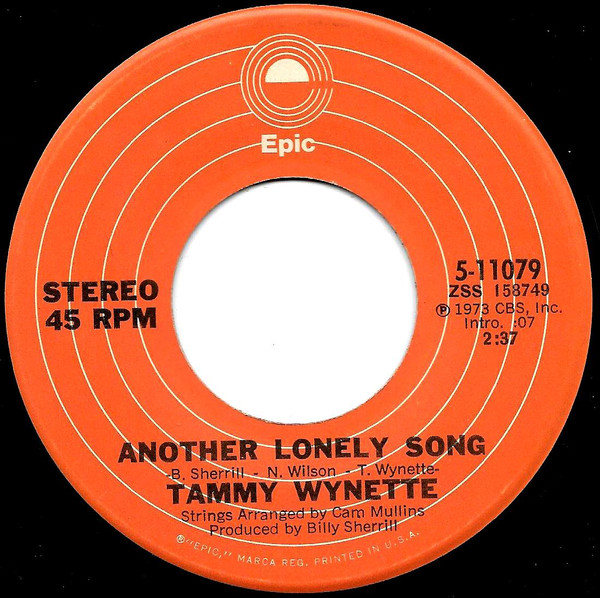 Accords et paroles Another Lonely Song Tammy Wynette