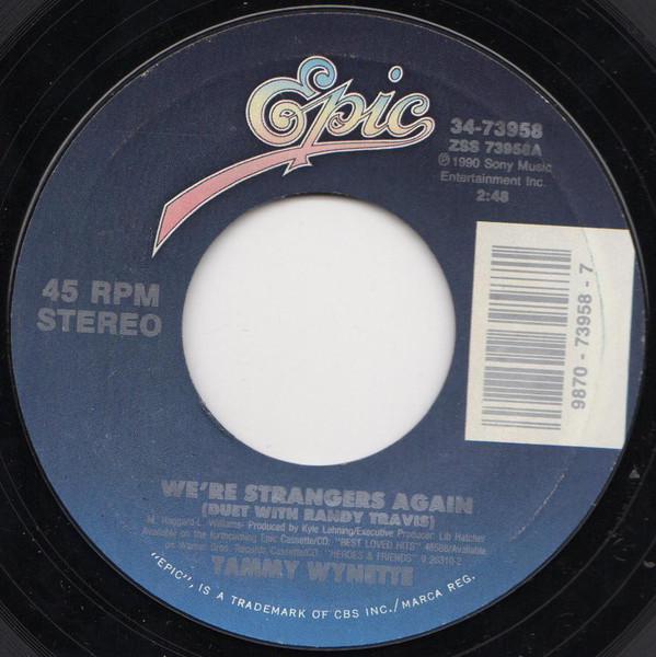 Accords et paroles Were Strangers Again Tammy Wynette
