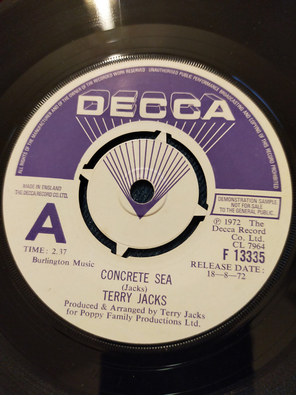 Accords et paroles Concrete Sea Terry Jacks