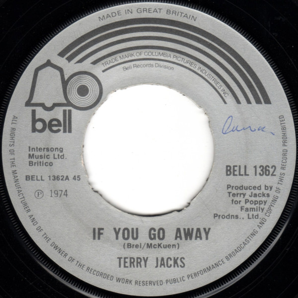 Accords et paroles If You Go Away Terry Jacks