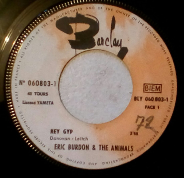 Accords et paroles Hey Gyp The Animals