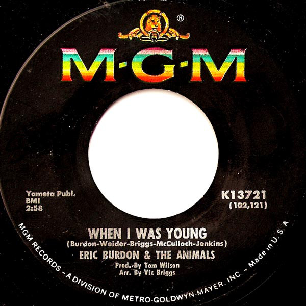 Accords et paroles When I Was Young The Animals