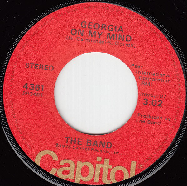Accords et paroles Georgia On My Mind The Band