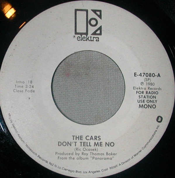 Accords et paroles Dont Tell Me No The Cars