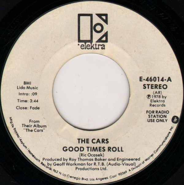 Accords et paroles Good Times Roll The Cars