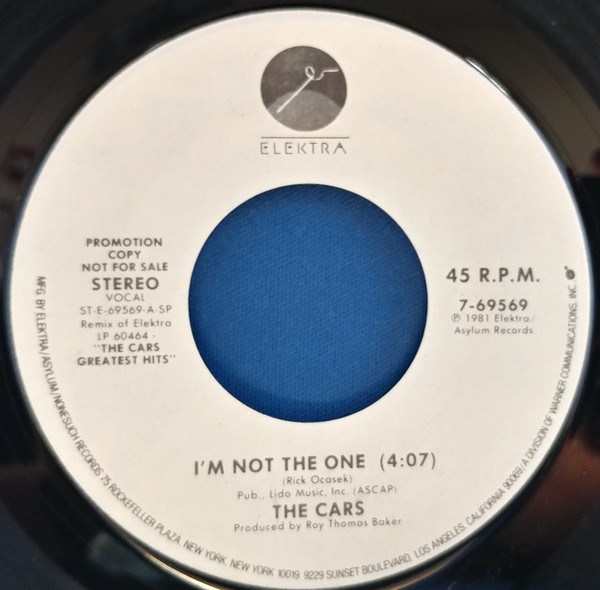 Accords et paroles Im Not The One The Cars