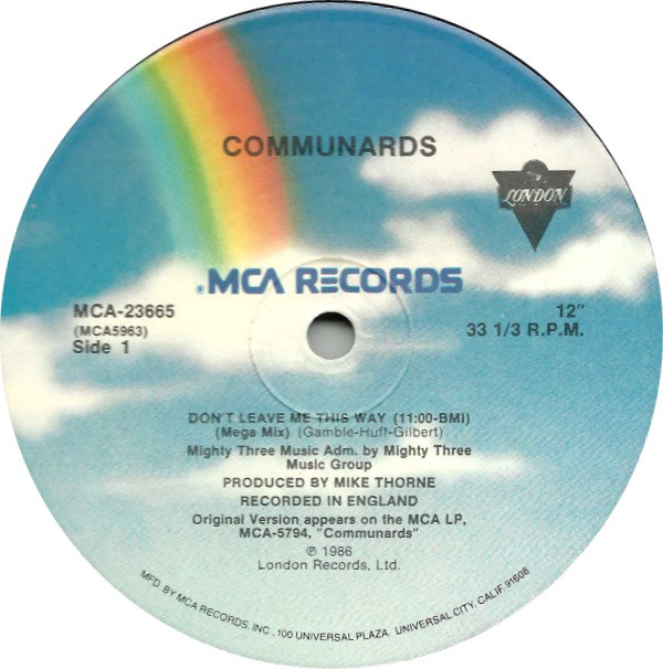 Accords et paroles Leave Me this Way The Communards