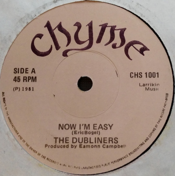 Accords et paroles Now Im Easy The Dubliners