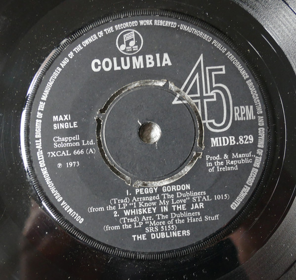 Accords et paroles Peggy Gordon The Dubliners