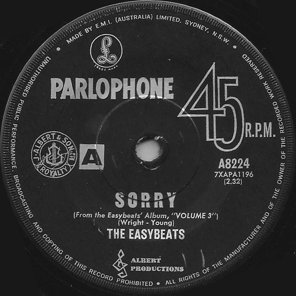 Accords et paroles Funny Feelin The Easybeats