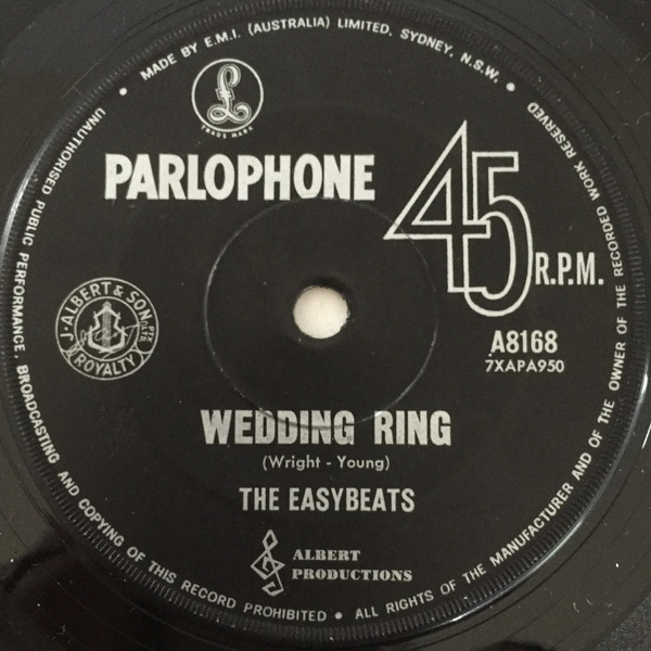 Accords et paroles Wedding Ring The Easybeats