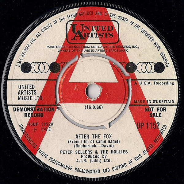 Accords et paroles after the fox The Hollies