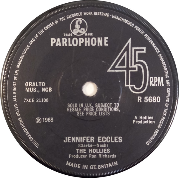 Accords et paroles Jennifer Eccles The Hollies